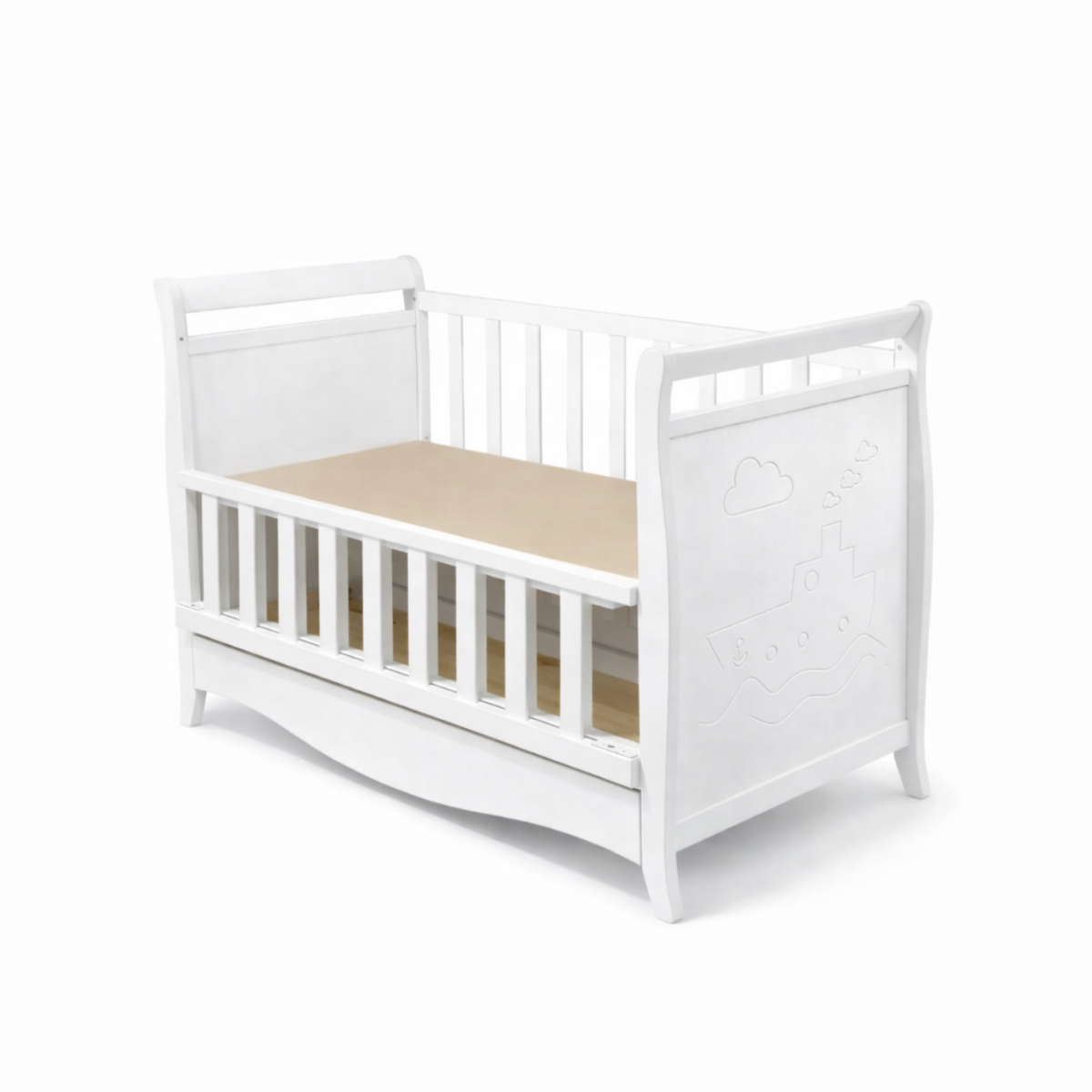 Lit bébé bois hêtre GM